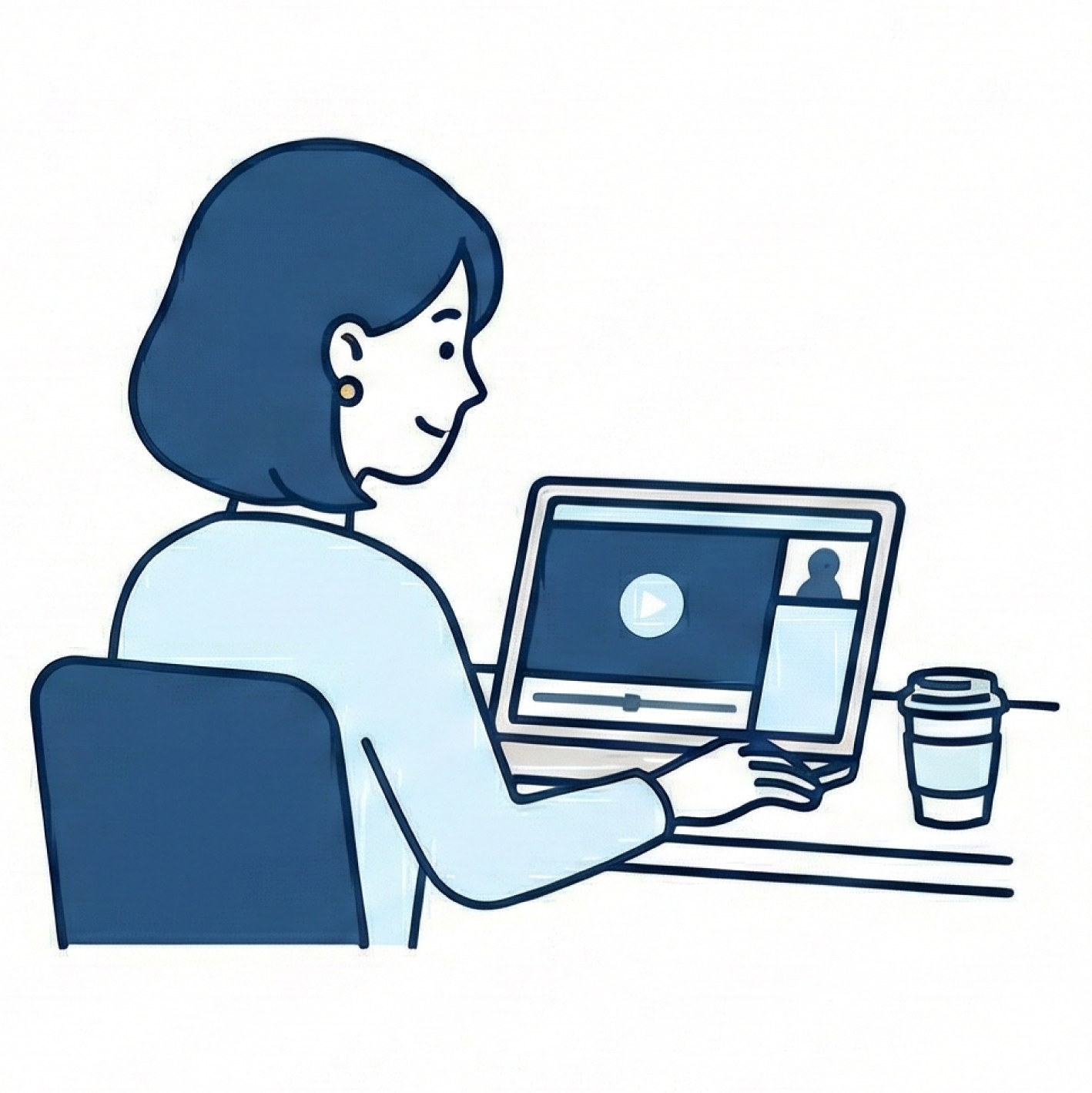 セミナー参加のイラスト